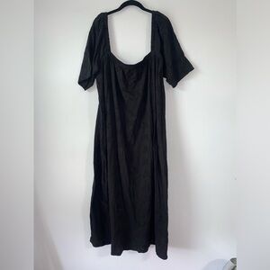 ASOS Black Eyelet Off The Shoulder Midi Dress